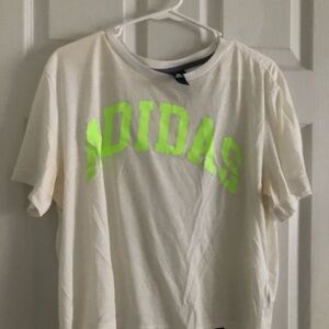 White adidas short sleeve top